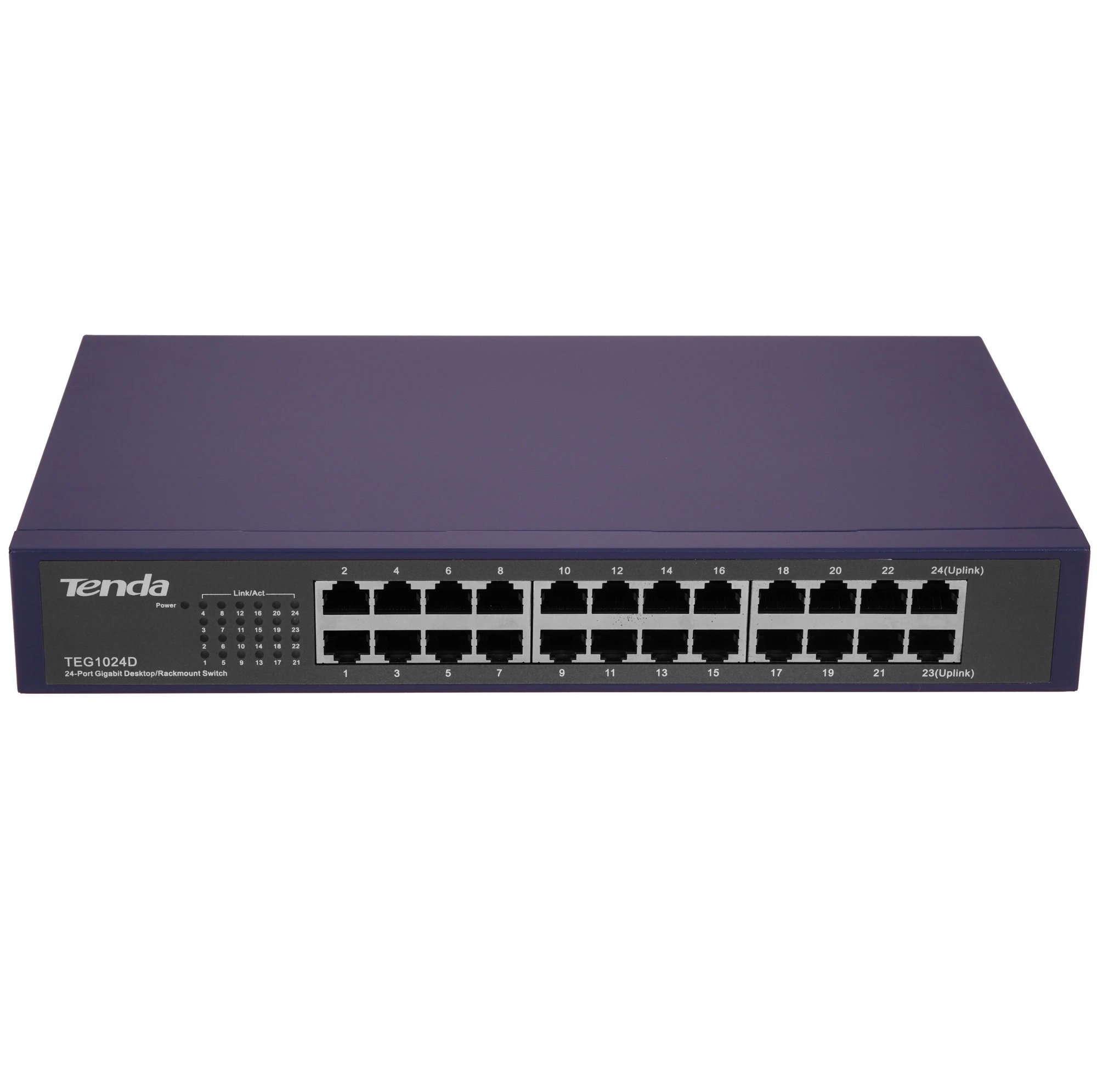 Коммутатор TENDA TEG1024D, 24 портовый гигабитный неуправляемый, 24-Port Gigabit Ethernet Switch (1/5)