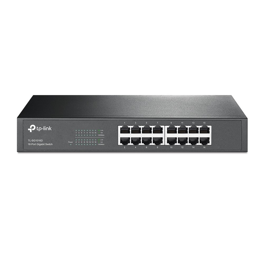 Коммутатор TP-LINK TL-SG1016D 16G неуправляемый (1/8)