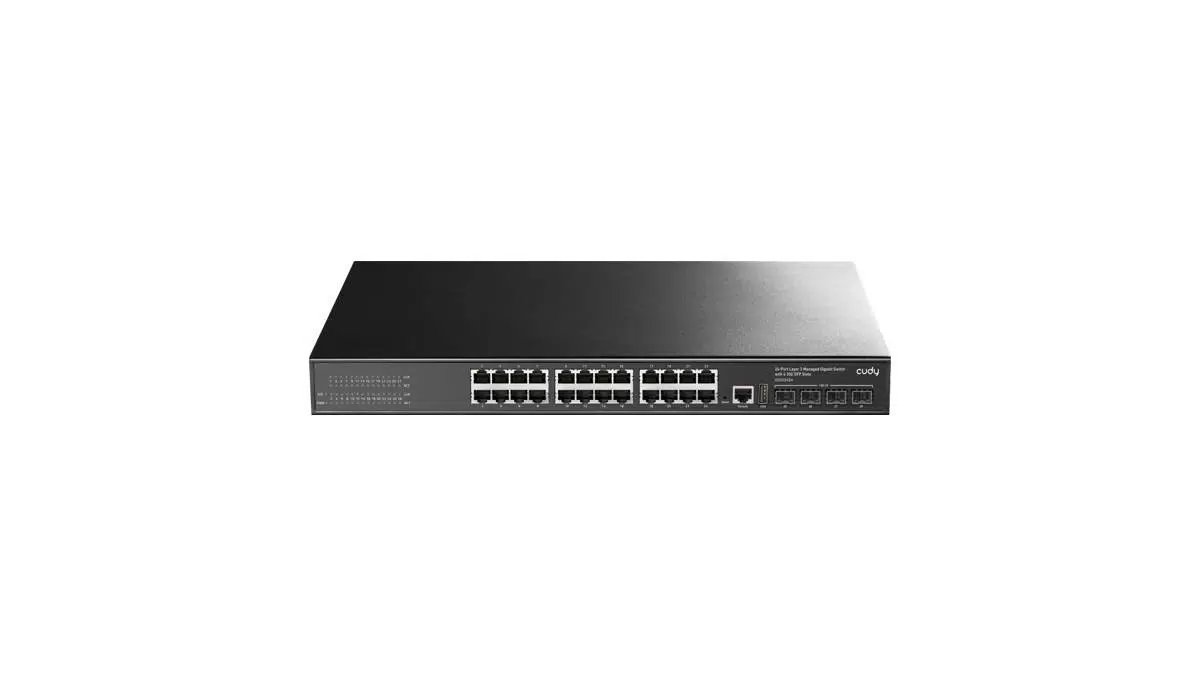 Коммутатор CUDY GS5024S4 (L3) 24x1Гбит/с 4SFP+ управляемый (1/5)