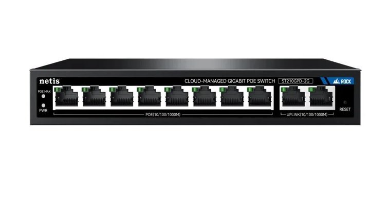 Коммутатор Netis ST210GPD-2G (L2) 10x1Гбит/с 8PoE 117W настраиваемый
