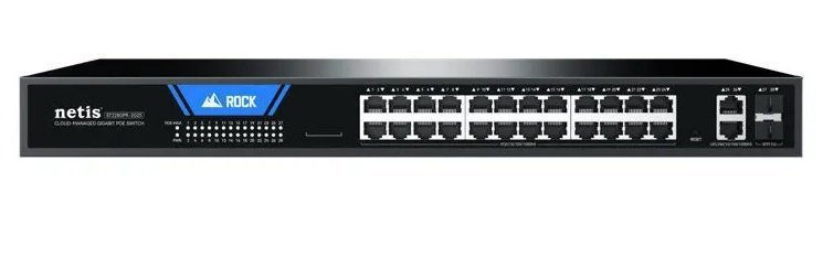 Коммутатор NETIS ST228GPR-2G2S (L2) 26x1Гбит/с 2SFP 24PoE настраиваемый