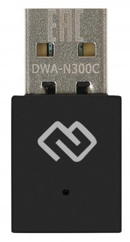 Сетевой адаптер Digma (DWA-N300C) N300/USB 2.0/WiFi (ант.внутр.) 1ант.