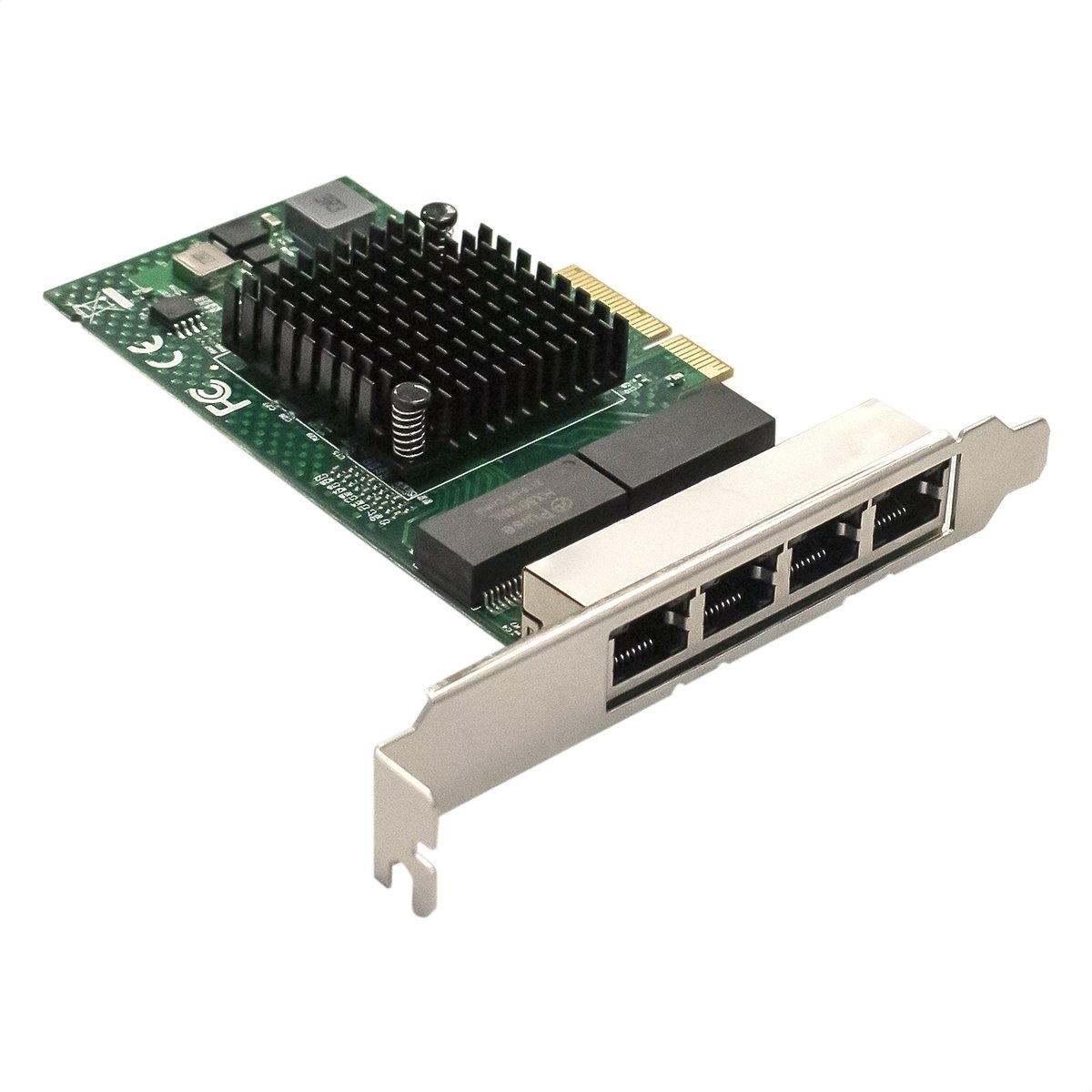 Сетевой адаптер ExeGate EXE-BCM5719 (EX293453RUS) PCI-E x4 v2.0/4xRJ45/10/100/1000Mbps/Chipset BCM5719