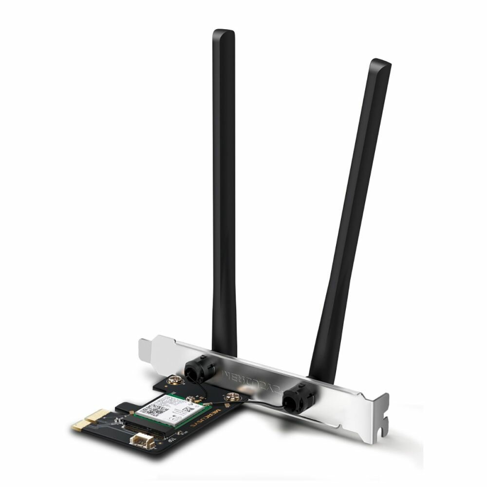 Mercusys MA80XE Сетевой адаптер двухдиапазонный PCI Express, Bluetooth и Wi-Fi 6 AX3000
