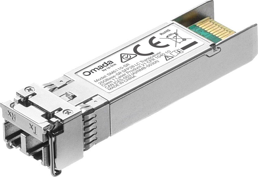 Трансивер TP-Link SM6110-SR SFP28, 25GBase-SR (Duplex LC) 850нм, многомод, OM3 (до 70м)/OM4 (до 100м)