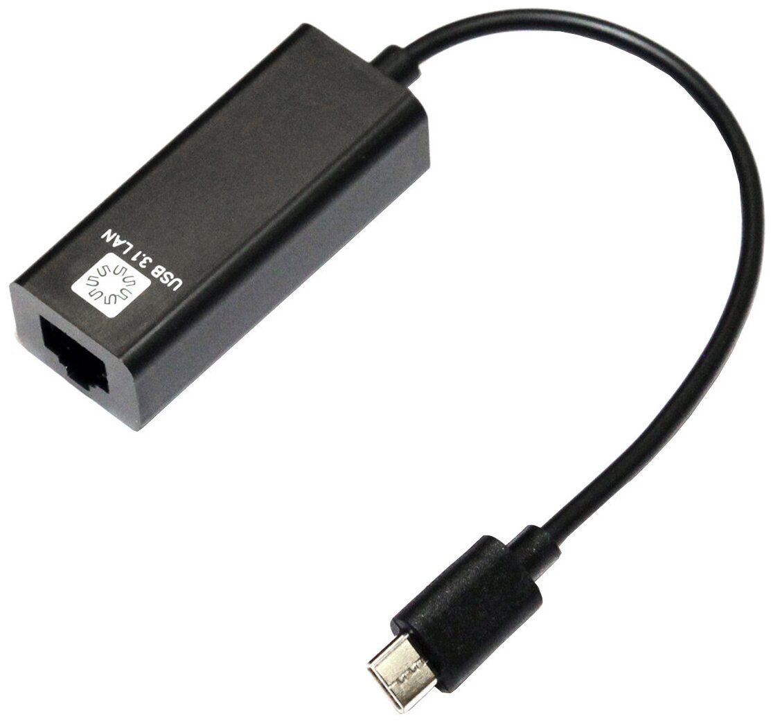 Сетевая карта 5bites UA3C-45-08BK, 1xRJ-45, 10/100, USB 3.1 Type-C