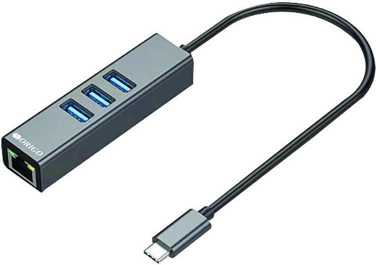 Сетевой адаптер ORIGO OU330N/A1A USB-C/Gigabit Ethernet с 3 портами USB 3.0