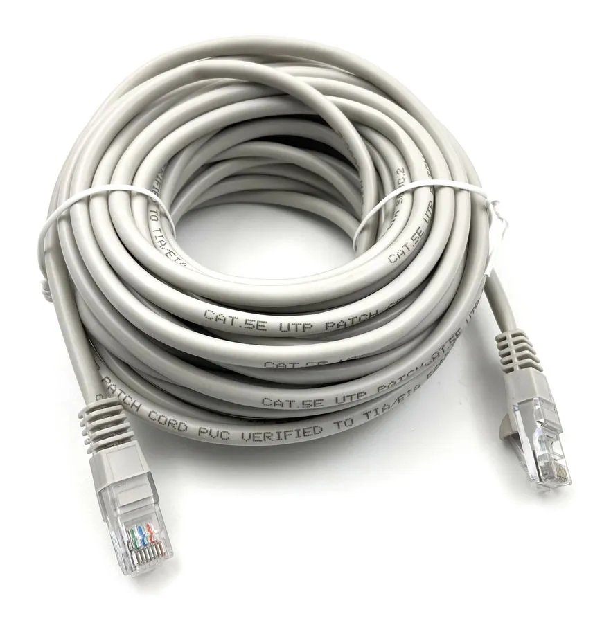 Патч-корд Buro (UTP-5E-10M-G) UTP 4 пары cat5E CCA molded 10м серый RJ-45 (m)-RJ-45 (m)