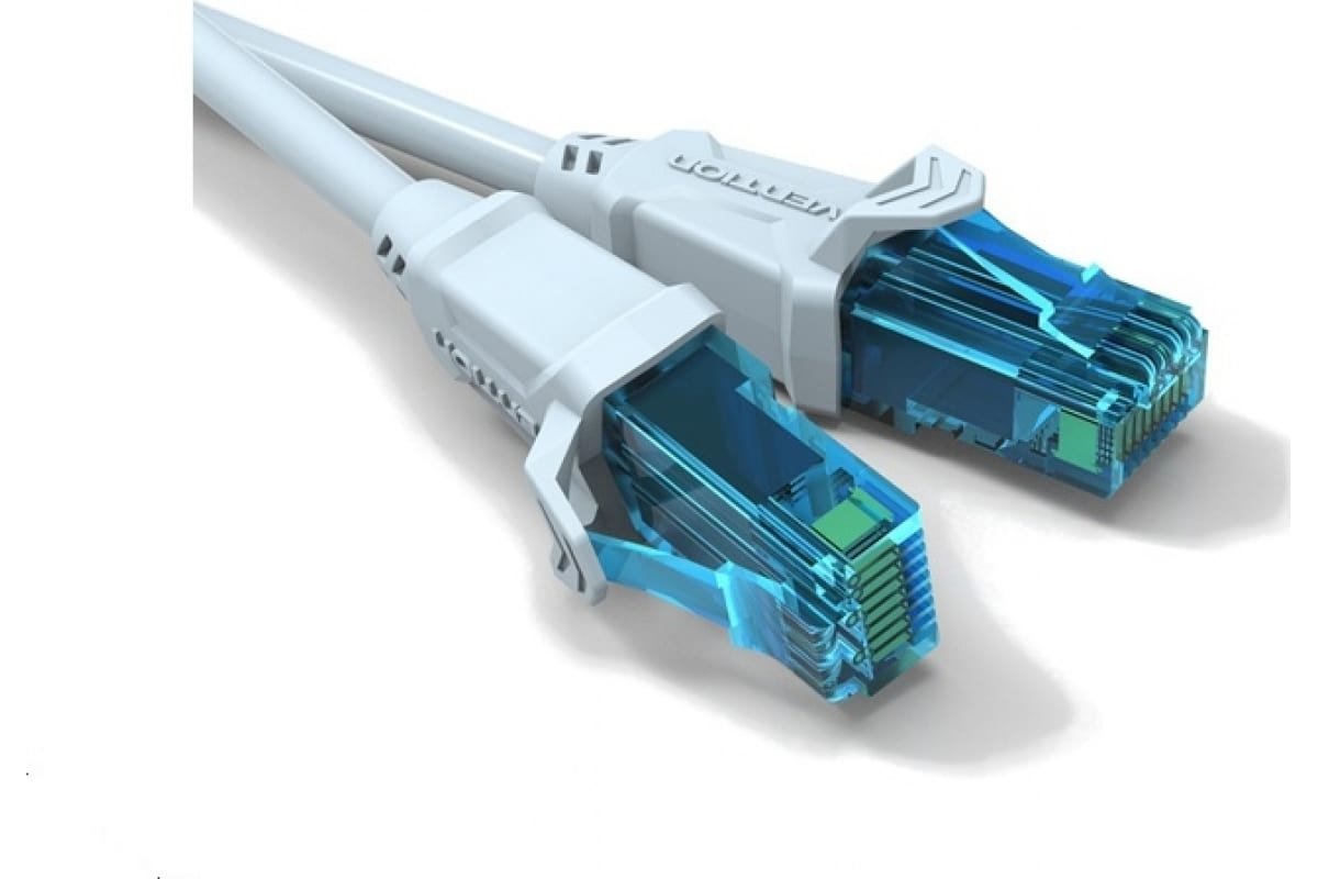 Патч-корд Vention VAP-A10-S300 прямой UTP cat.5е, RJ45 - 3м. Серый