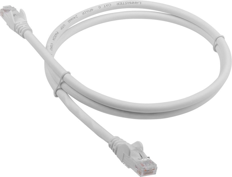 Патч-корд LANMASTER (LAN-PC45/U6-0.5-WH) LSZH UTP кат.6, 0.5 м, белый