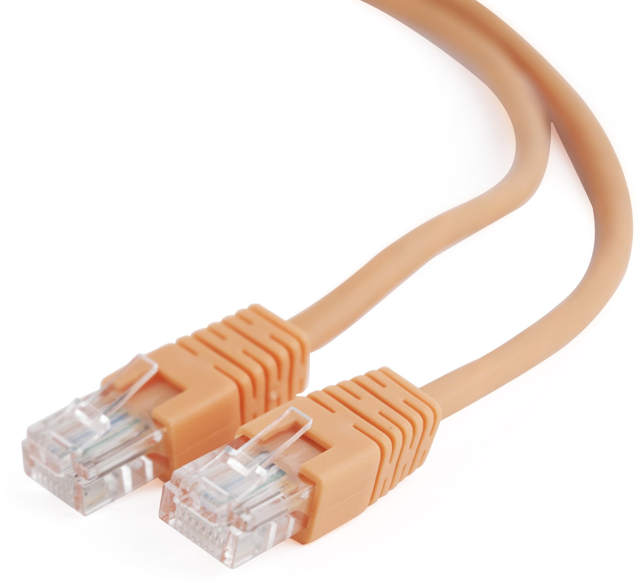 Патч-корд UTP5e, 1 м, литой, многожильный, биметалл CCA, 26AWG, PVC, оранжевый CABLEXPERT PP12-1M/O