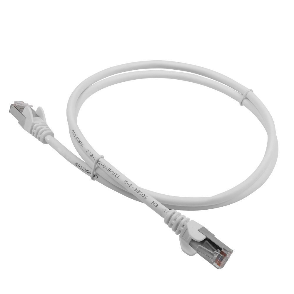 Патч-корд Lanmaster FTP LAN-PC45/S6A-5.0-GY вилка RJ-45-вилка RJ-45 кат.6А 5м серый LSZH (уп.:1шт)