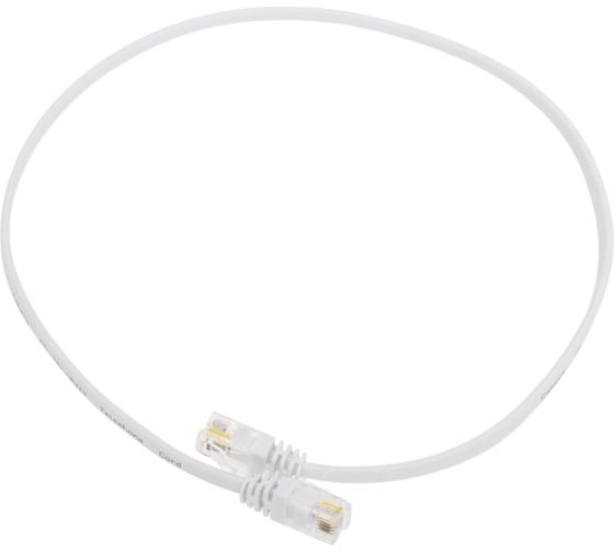 Патч-корд Cabeus PC-TEL-RJ12-0.5m 6p4c телефонный белый
