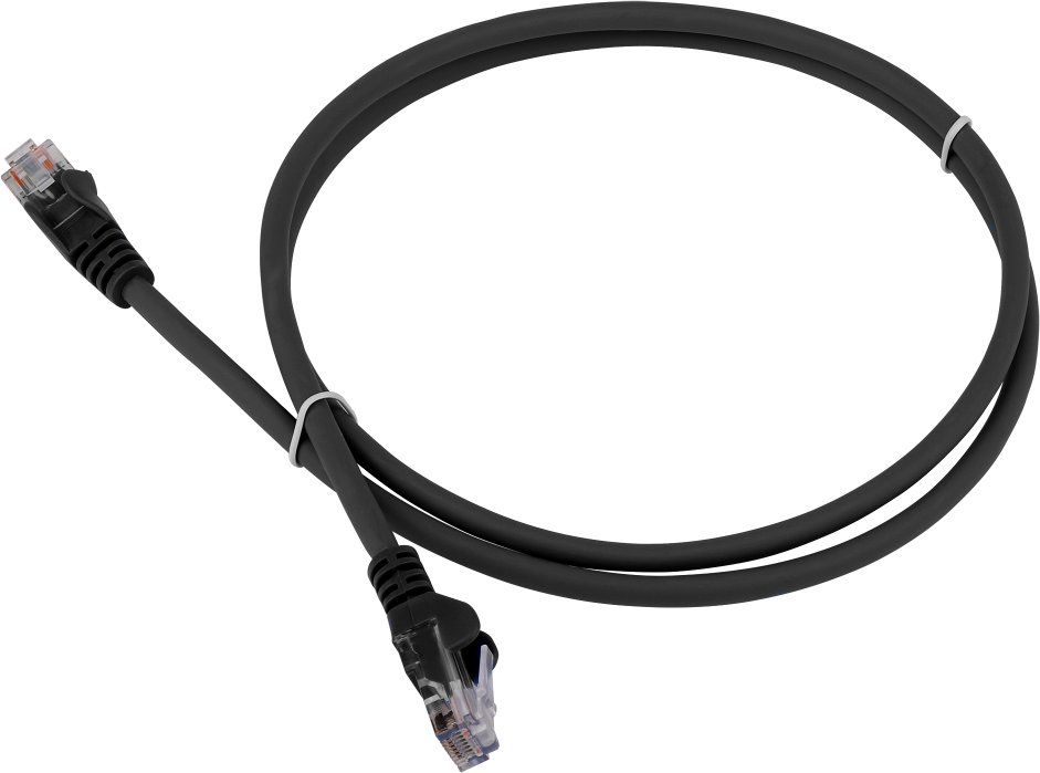 Патч-корд LANMASTER (LAN-PC45/U6-1.0-BK) LSZH UTP кат.6, 1.0 м, черный