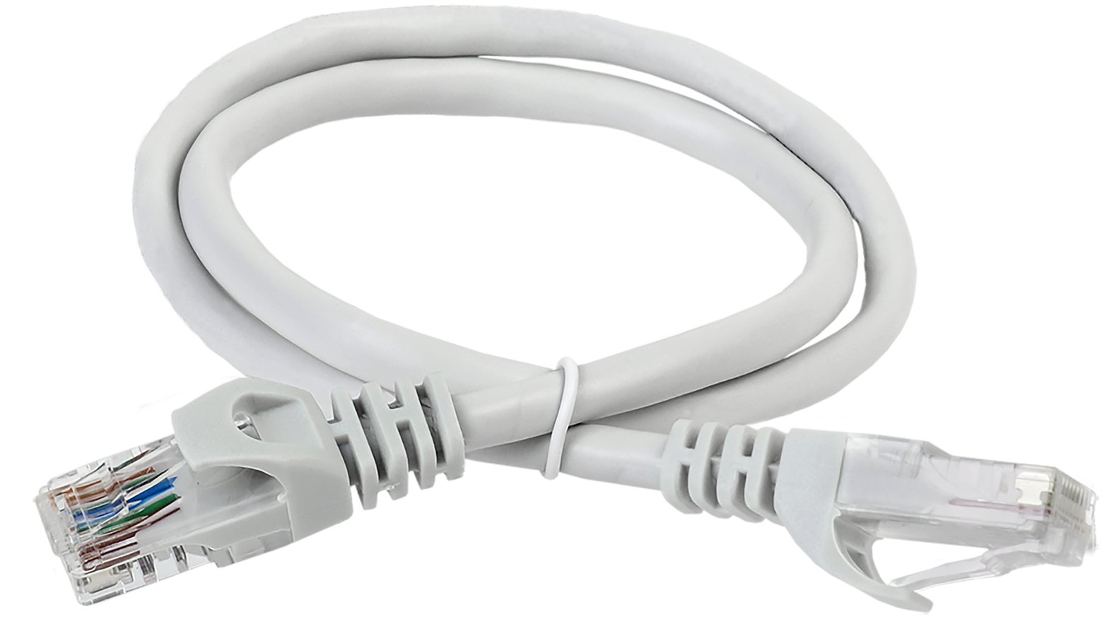 Патч-корд ITK PC01-C5EU-1M кат.5E UTP 1м серый