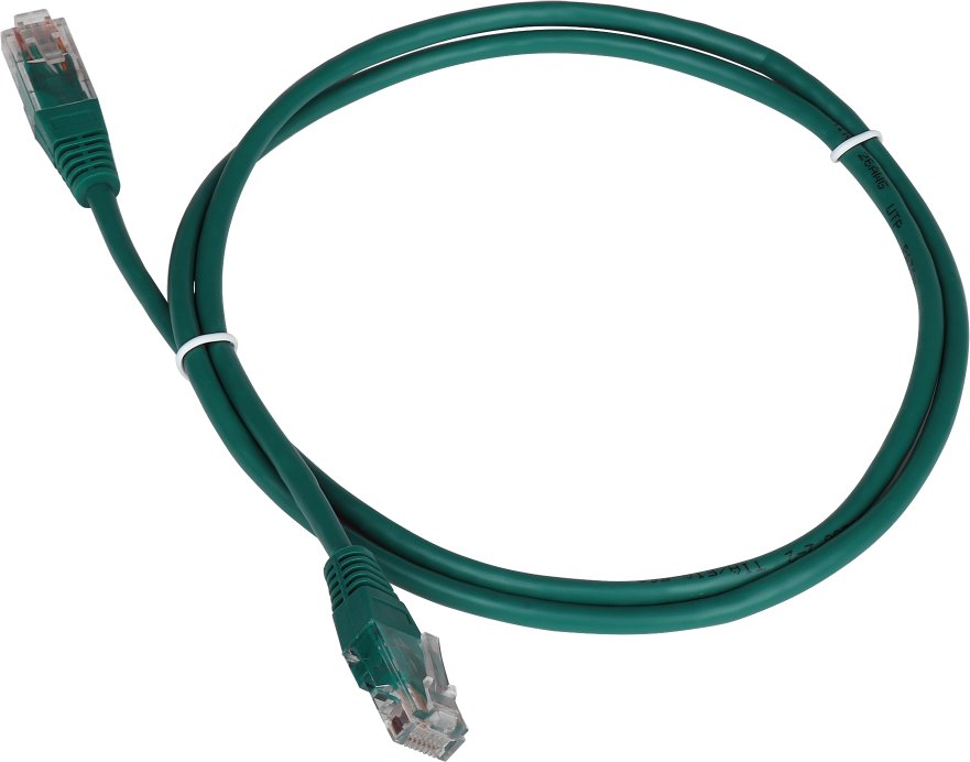Патч-корд TWT (TWT-45-45-0.5-GN) TWT UTP кат.5e, с заливными колпачками, 0.5 м, зеленый