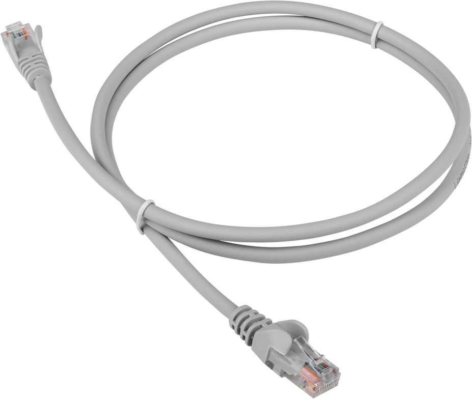 Патч-корд LANMASTER (LAN-PC45/U5E-1.0-GY) LSZH UTP кат.5e, 1.0 м, серый