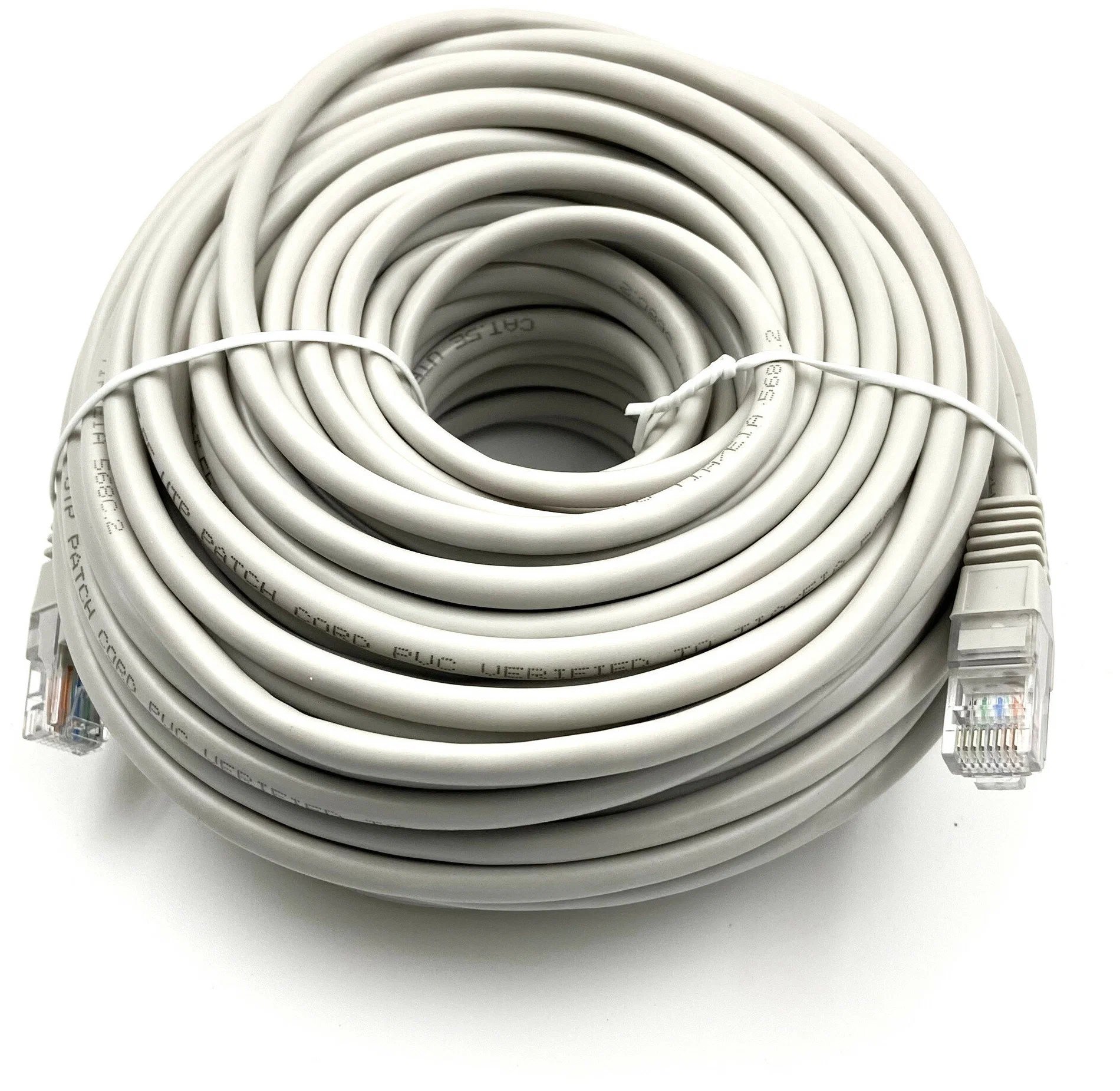 Патч-корд Buro (UTP-5E-30M-G) UTP 4 пары cat5E CCA molded 30м серый RJ-45 (m)-RJ-45 (m)
