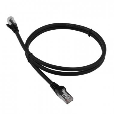 Патч-корд LANMASTER (LAN-PC45/S6-1.0-BK) LSZH FTP кат.6, 1.0 м, черный