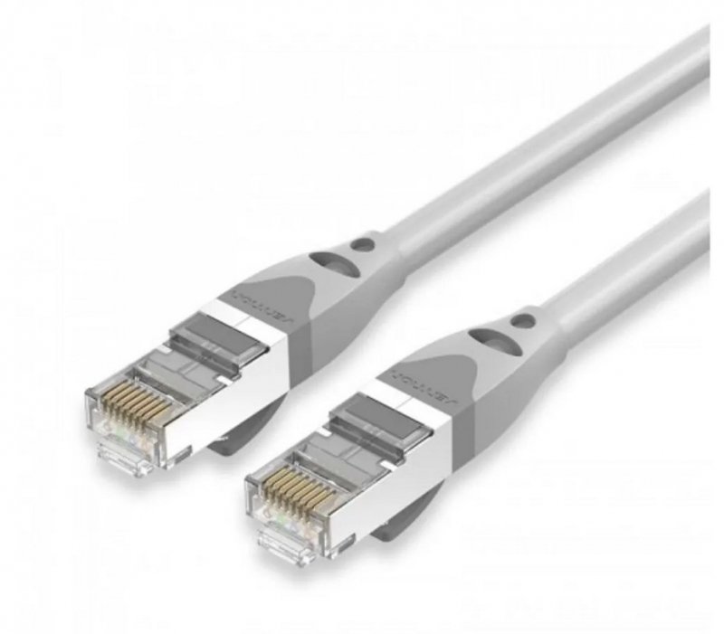 Патч-корд Vention IBHHAA прямой SFTP cat.6A, RJ45 - 0,3м. Серый