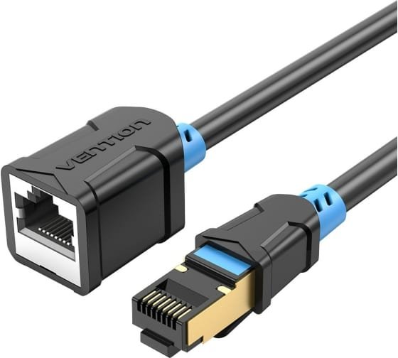 Патч-корд Vention IBLBI удлинитель прямой SSTP cat.6, RJ45 - 3м. Черный