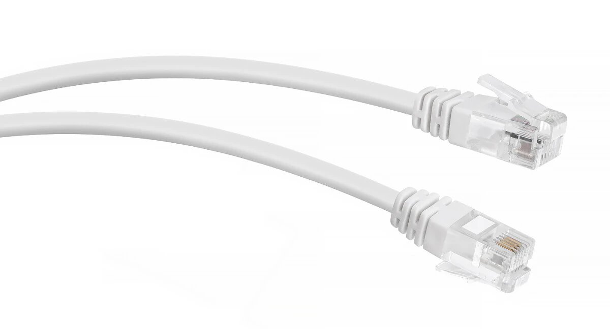 Патч-корд Cabeus PC-TEL-RJ12-5m 6p4c телефонный белый