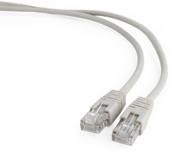 Патч-корд UTP5e, 15 м, литой, многожильный, биметалл CCA, 26AWG, PVC, серый, CABLEXPERT PP12-15M