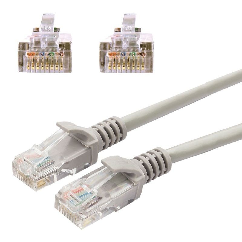 Патч-корд UTP5e, 1 м, литой, многожильный, биметалл CCA, 26AWG, PVC, серый, CABLEXPERT PP12-1M