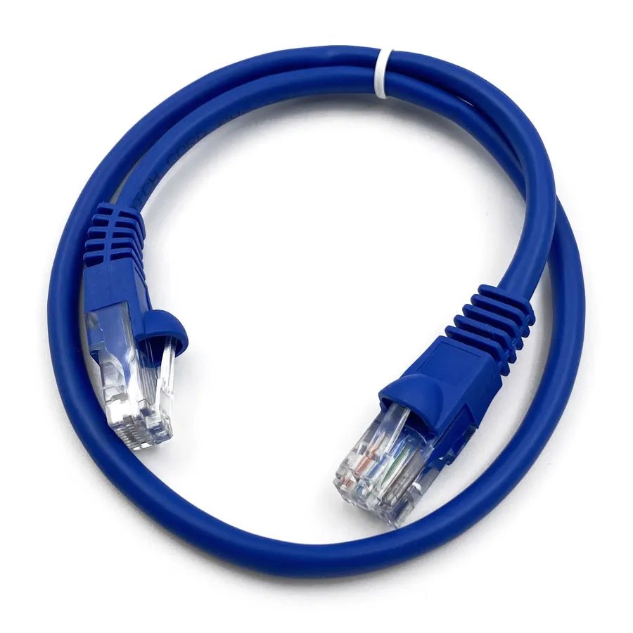 Патч-корд Buro (UTP-5E-0,5M-BL) UTP 4 пары cat5E CCA molded 0.5м голубой RJ-45 (m)-RJ-45 (m)