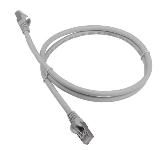 Патч-корд LANMASTER (LAN-PC45/S6-10-GY) LSZH FTP кат.6, 10 м, серый