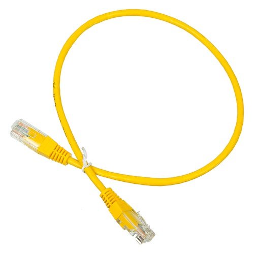 Патч-корд медный Lanmaster UTP TWT-45-45-0.5-YL желтый вилка RJ-45-вилка RJ-45 кат.5е 0.5м ПВХ (1шт)