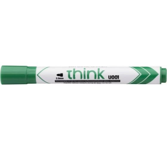 Маркер для досок Deli Think EU00150 круглый пиш. наконечник 2мм зеленый