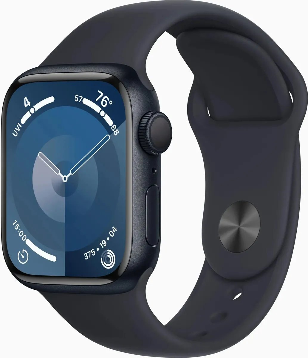 Смарт-часы Apple Watch Series 9 A2978 (MR8X3LL/A) 1мм OLED корп.темная ночь Sport Band рем.темная ночь