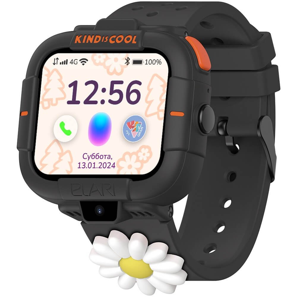 Smart-часы ELARI Маша и Медведь 1.76" (KP-MB-BLK) черный/черный