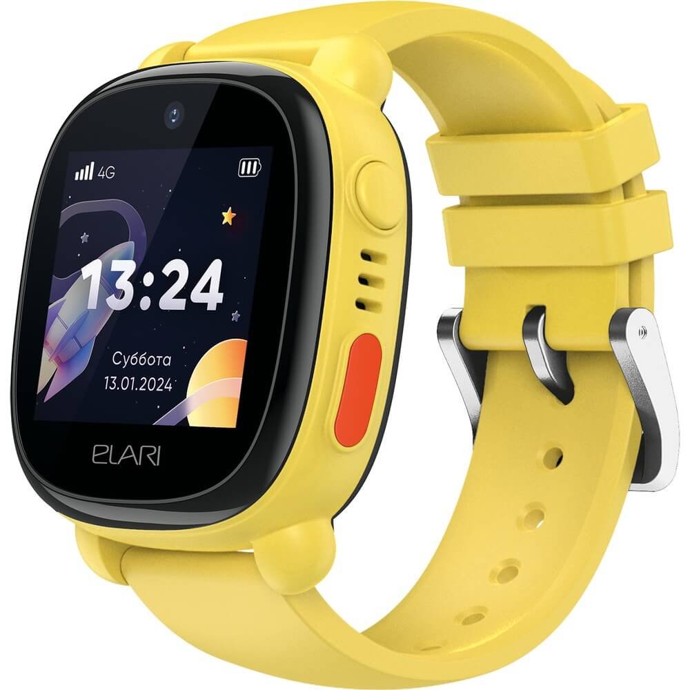 Smart-часы ELARI KidPhone 4G Lite (KP-4G-L-YEL) 1.3" желтый/желтый
