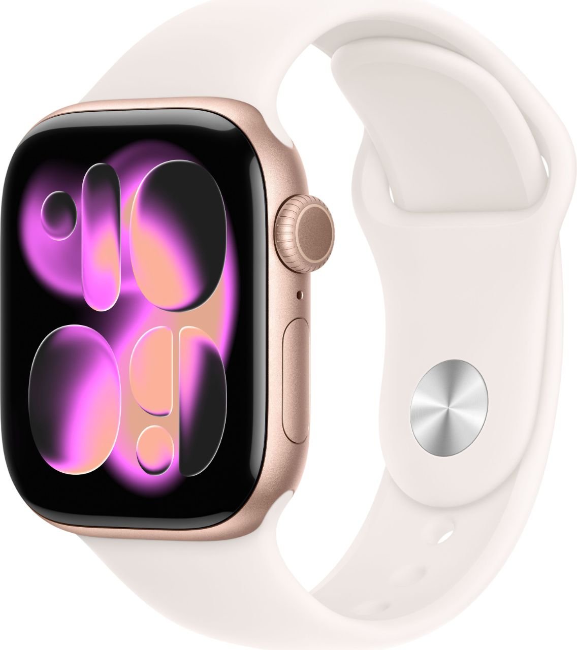 Smart-часы Apple Watch Series 11, 42мм белый/розовое золото (MEU04LW/A)