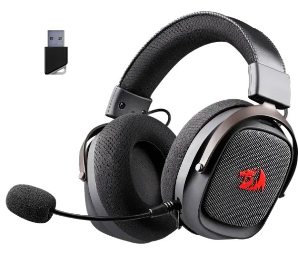 Гарнитура беспроводная REDRAGON Ushi Pro (Уши Про) 7.1, BT/2.4G/провод, черный (1/10)