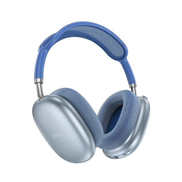 Наушники полноразмерные HOCO W55 Pleasing, bluetooth 5.4, AUX, 800mAh, цвет: синий (1/40)