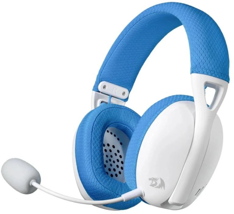 Беспроводная гарнитура REDRAGON Ire Pro (BT,2.4G)/проводной,белый/синий (1/10)