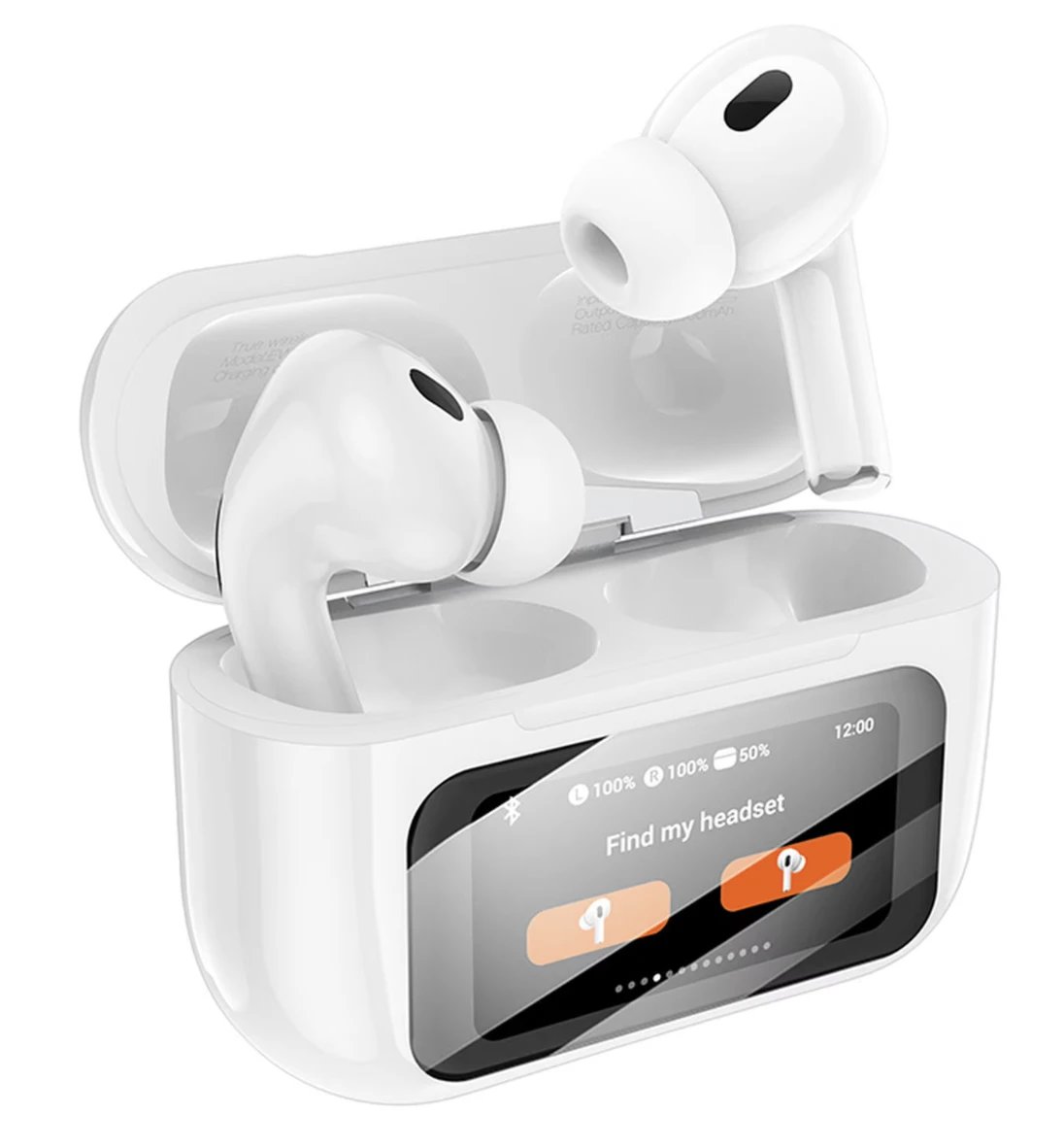 Наушники внутриканальные HOCO EW72 Lite, пластик, bluetooth 5.4, микрофон, сенсорный экран, цвет: белый (1/14/140)