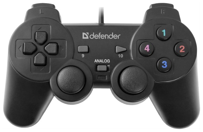 Геймпад Defender Omega, USB, 12 кнопок, 2 мини-джойстика, виброотдача, кабель: 1,8 м