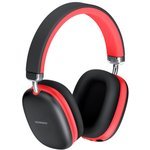 Наушники беспроводные SONNEN HP-B12BR, Bluetooth 5.4, черный/коралловый, 514128