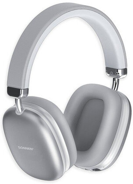 Наушники беспроводные SONNEN HP-B12S, Bluetooth 5.4, серебристые, 514127