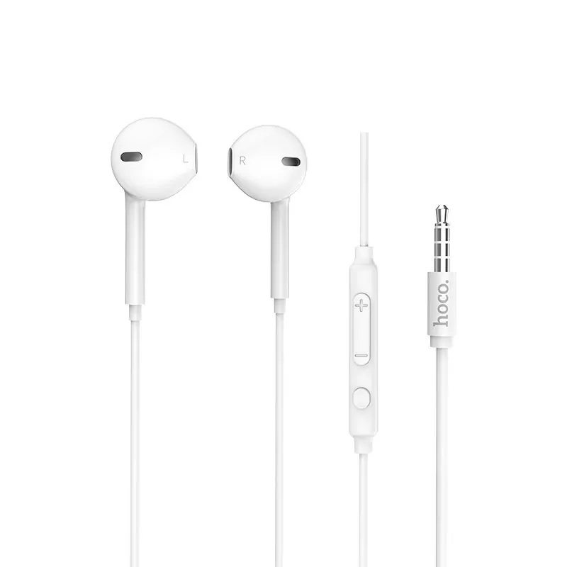 Наушники HOCO M55 Memory sound wire control with mic (белый)