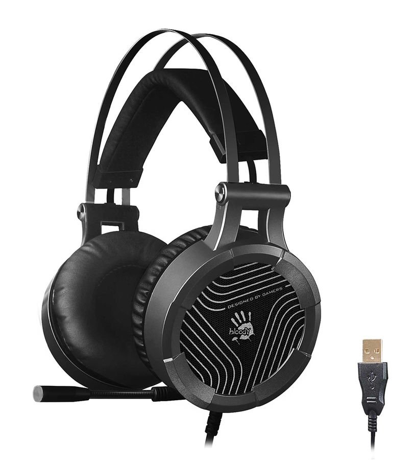 Наушники игровые с микрофоном A4TECH Bloody G530, 1.8м мониторы (G530) (черно-серый)