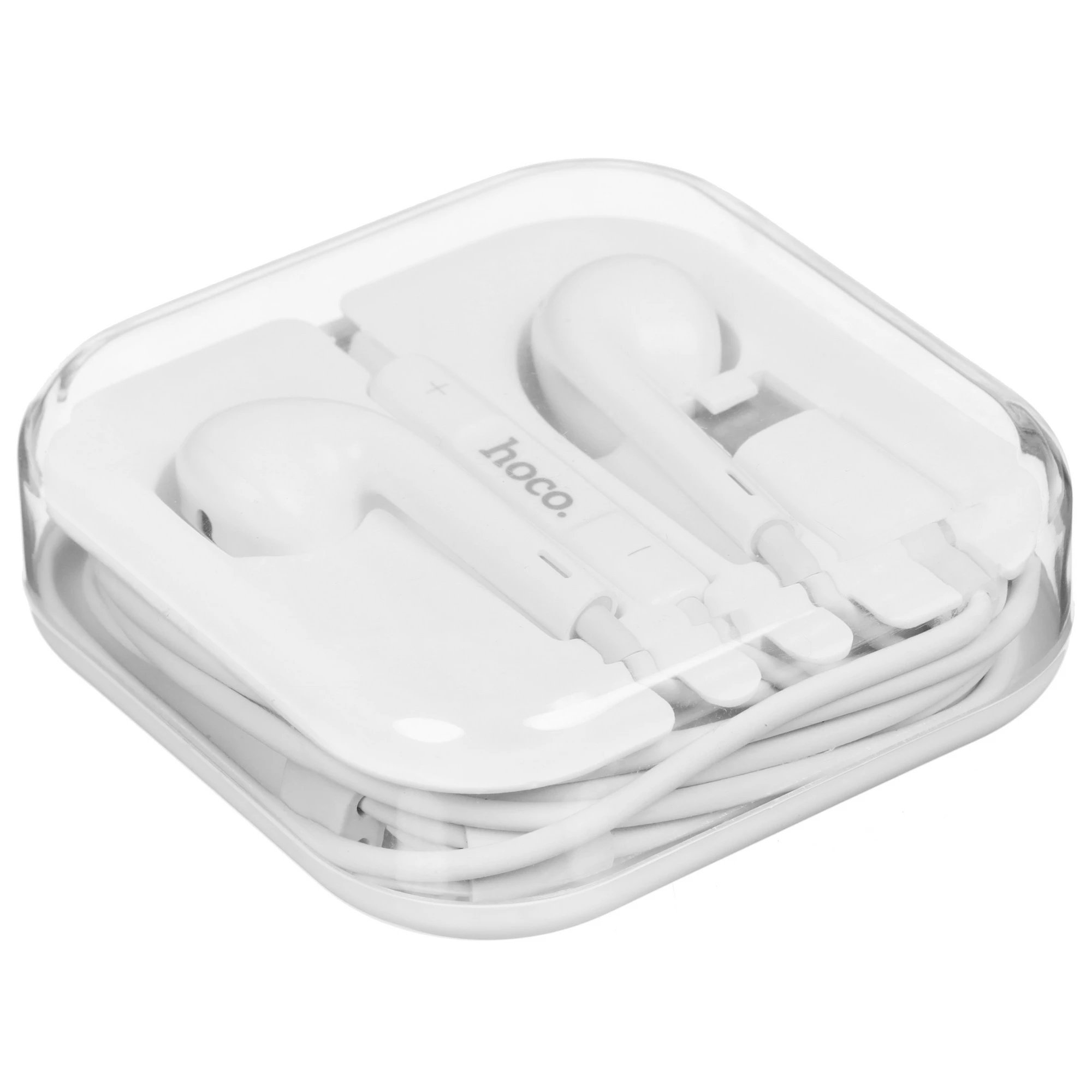 Наушники HOCO M101 Crystal joy wire-controlled earphones with microphone Jack 3.5мм White