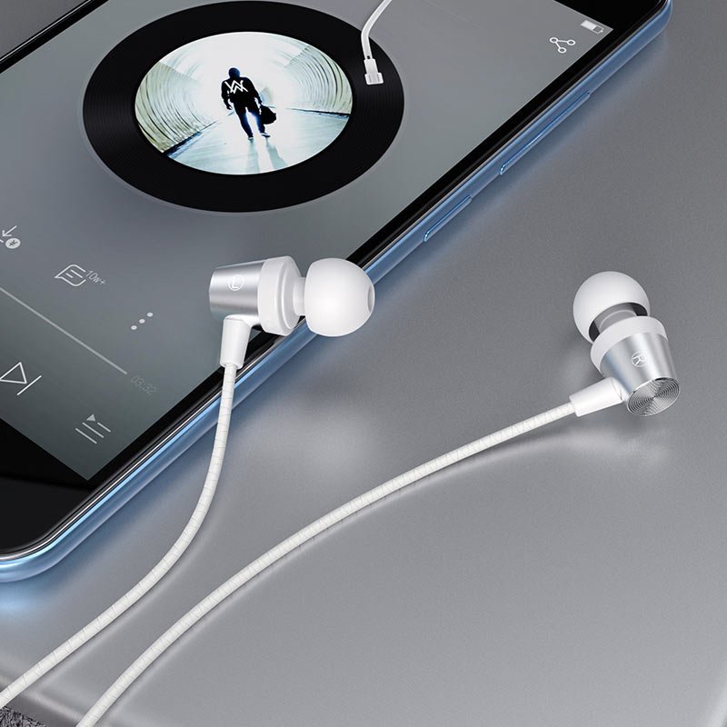 Наушники HOCO M79 Cresta universal earphones with microphone (белый)