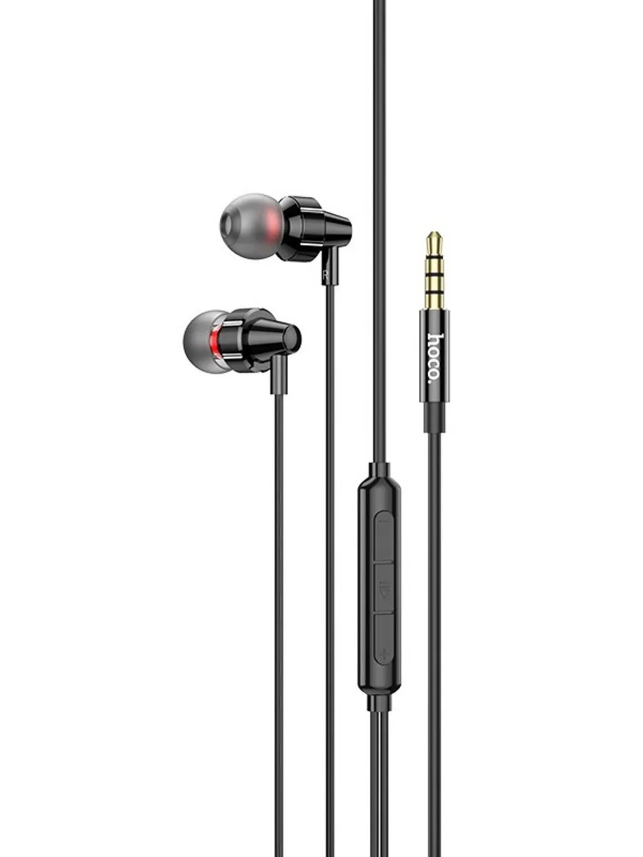 Наушники HOCO M90 Delight wire-controlled earphones with microphone (черный 3.5мм)