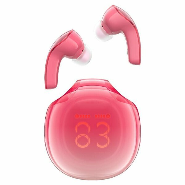 Наушники bluetooth ACEFAST T9 Crystal color Air bluetooth earbuds pomelo red