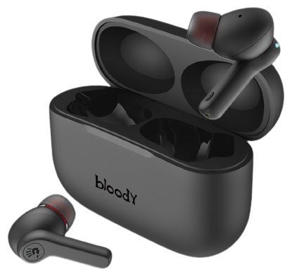 Наушники Bluetooth TWS A4TECH Bloody M30 (черный/красный)